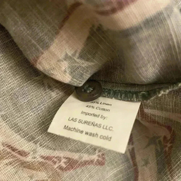 LAS SUREÑAS SHIRT LEOPARD STAR GREEN - Picture 8 of 10